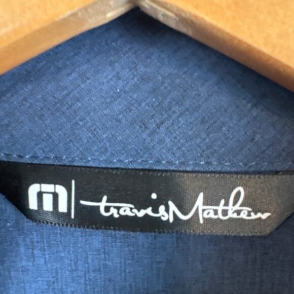 Travis Mathew Men's Blue Heathered Full Zip Golf Jacket Windbreaker Size M - Picture 8 of 12